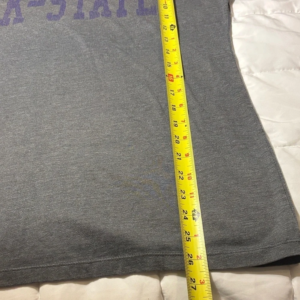 Colosseum KSU Kansas State University Gray and Purple Baseball Tee